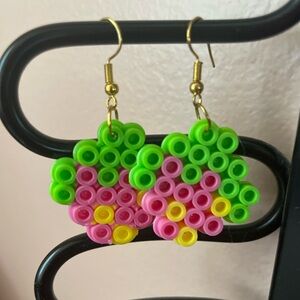 Strawberries 🍓 Perler beads earrings